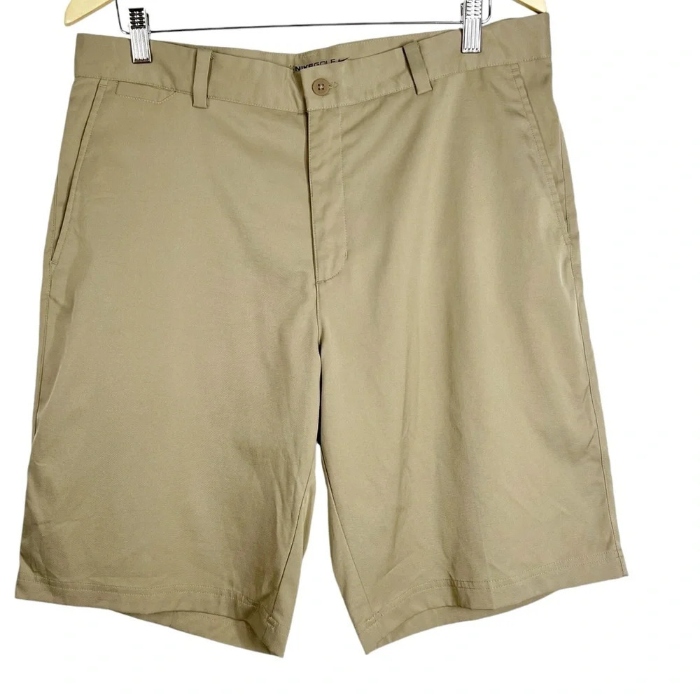 NIKE Golf Tan Flat Front Men's Shorts 34
